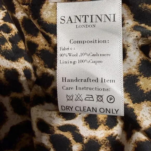 NWT Santinni London “Hepburn” Italian Virgin Wool & Cashmere Coat Size L - Picture 7 of 16